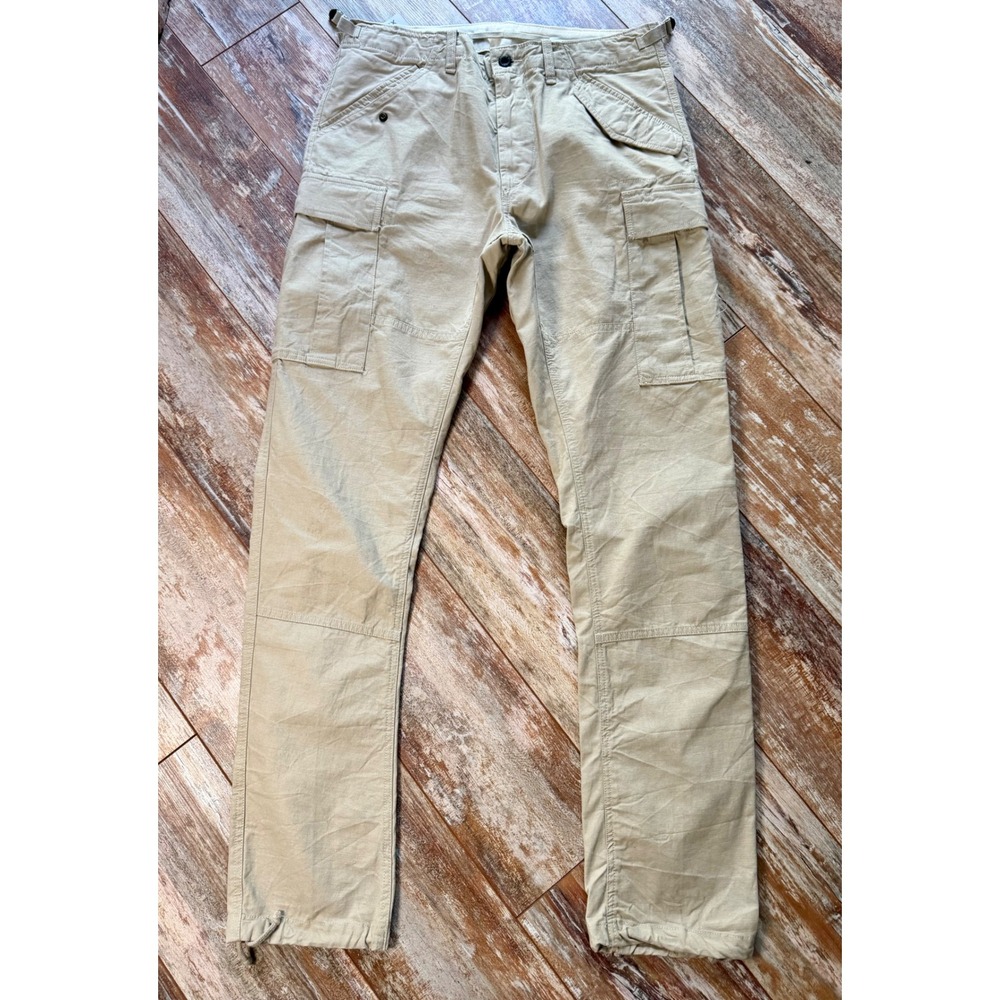 Polo Ralph Lauren Military Cargo Pants 32x34 Slim Fit Khaki Utility Drawstring